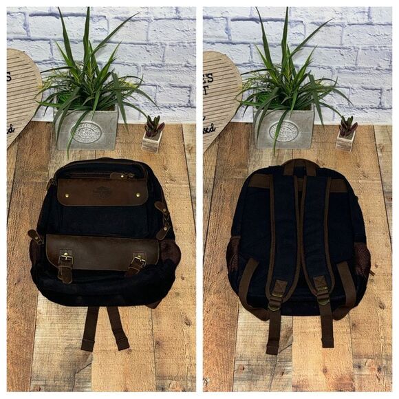 Harley-Davidson “Mustang" Backpack, weathered Leather and Black - Picture 10 of 14